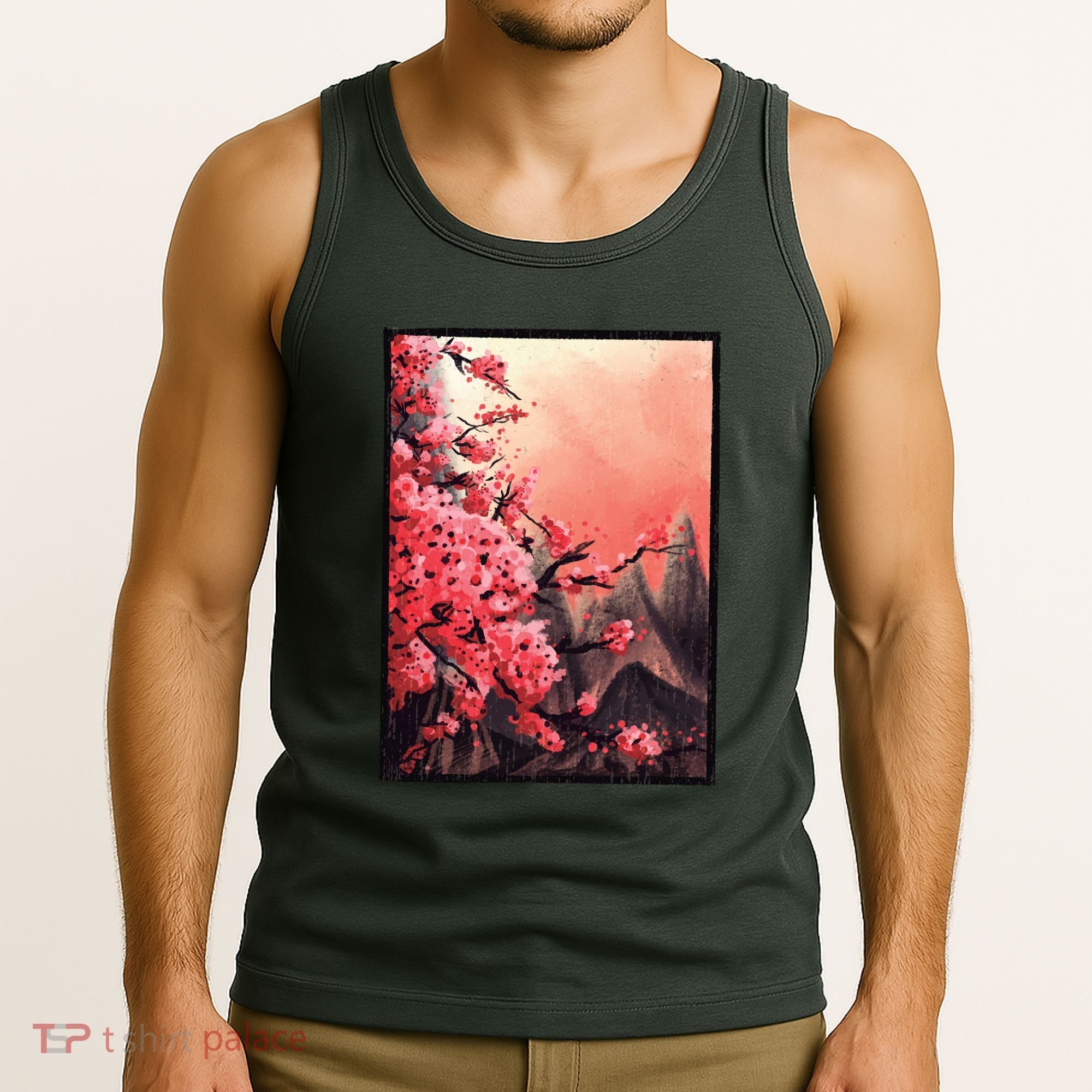 Cherry Blossom Painting Tank Top