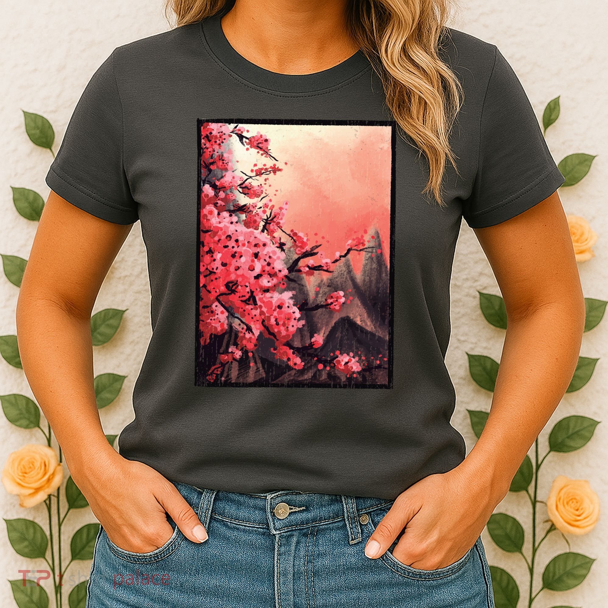 Cherry Blossom Painting Women's T-Shirt