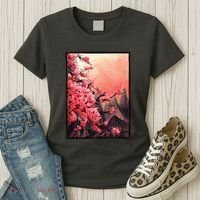 Cherry Blossom Painting Women's T-Shirt thumb 3