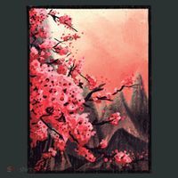 Cherry Blossom Painting Women's T-Shirt thumb 6