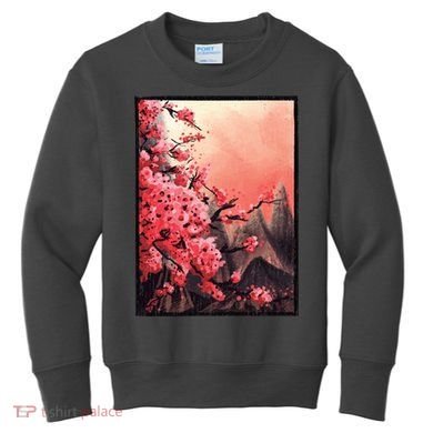 Cherry Blossom Painting Kids Sweatshirt