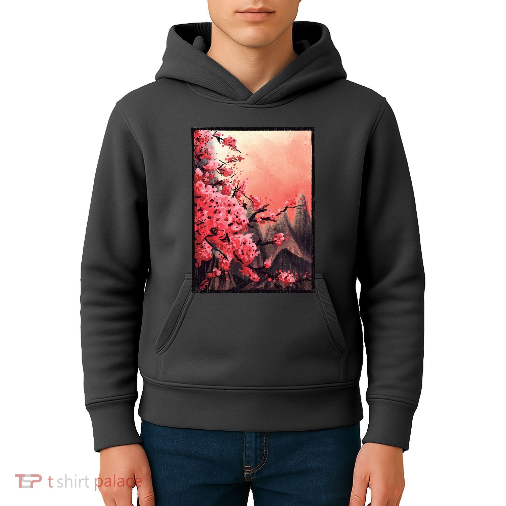 Cherry Blossom Painting Kids Hoodie