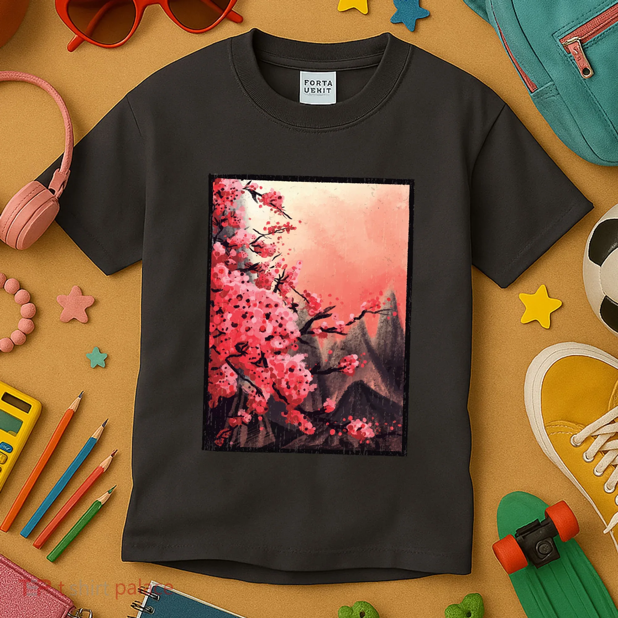Cherry Blossom Painting Kids T-Shirt