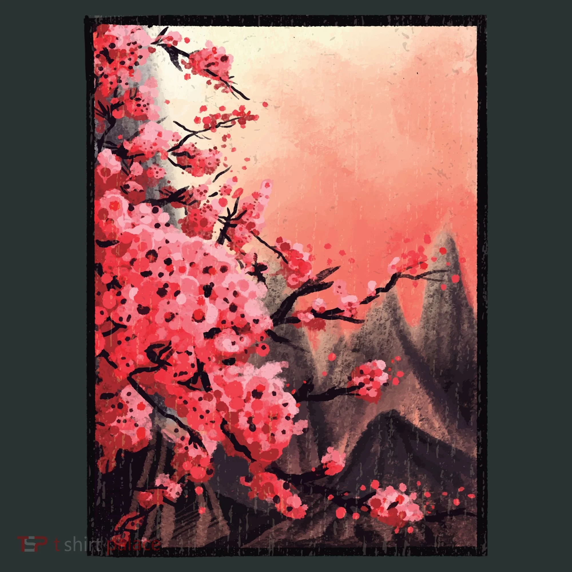 Cherry Blossom Painting Kids T-Shirt