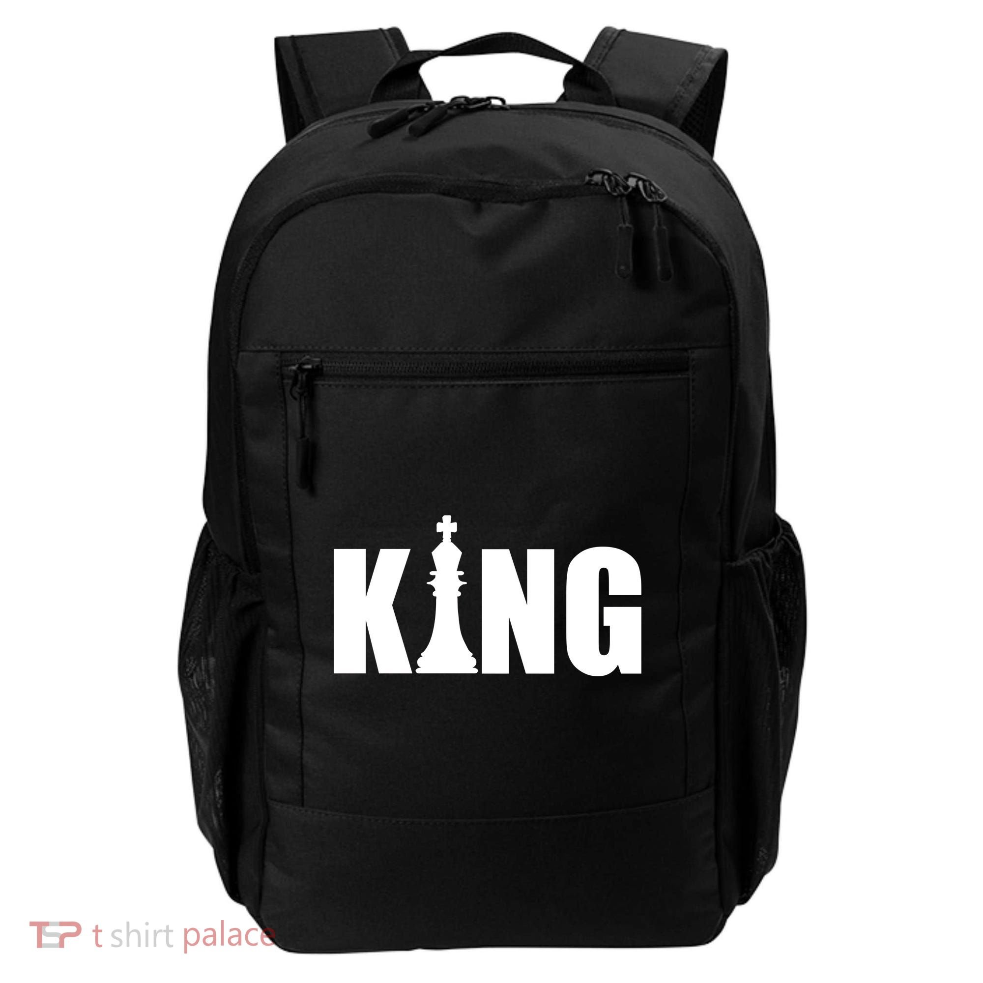 Chess King of the Game Logo Backpack