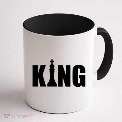 Chess King of the Game Logo Coffee Mug back
