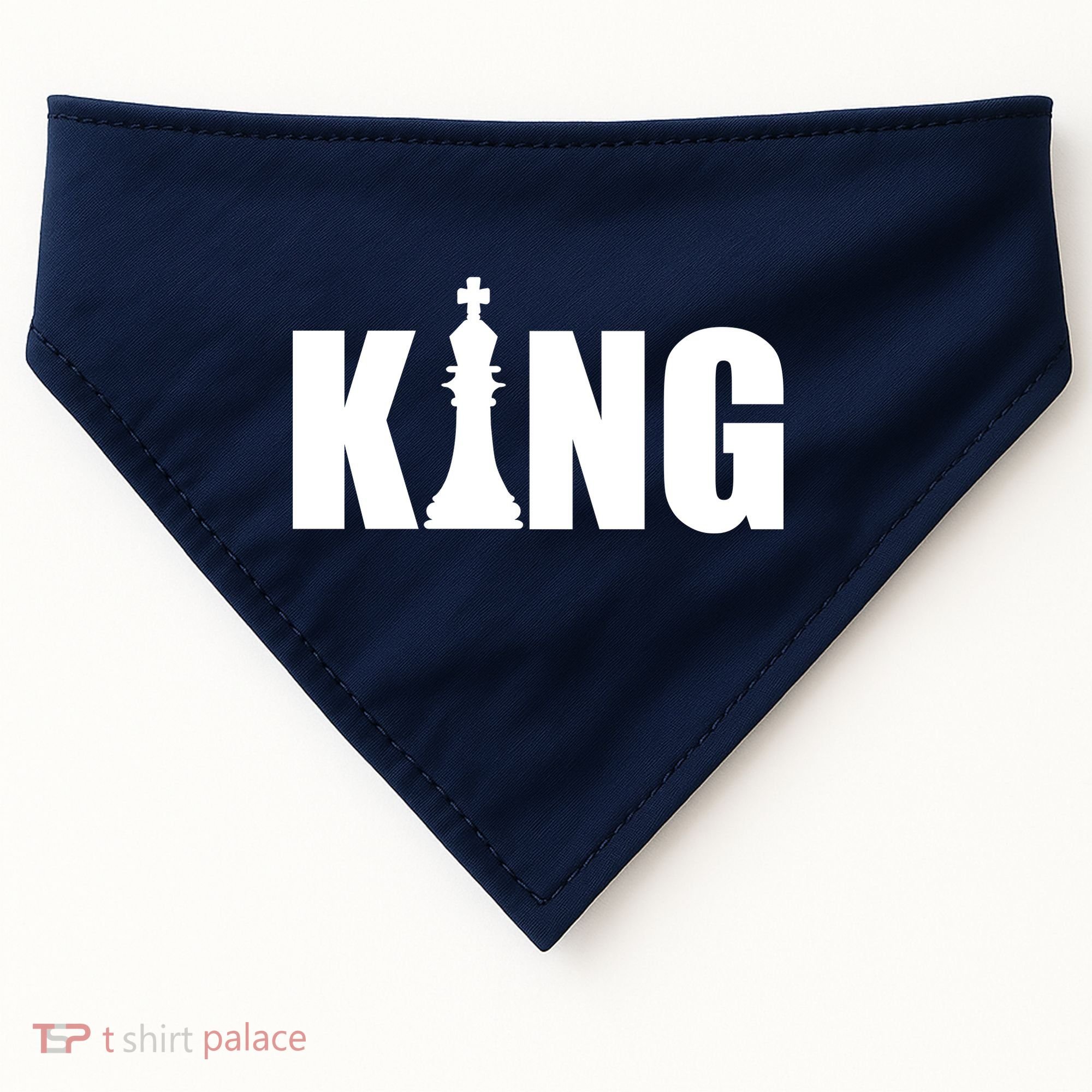 Chess King of the Game Logo USA-Made Doggie Bandana