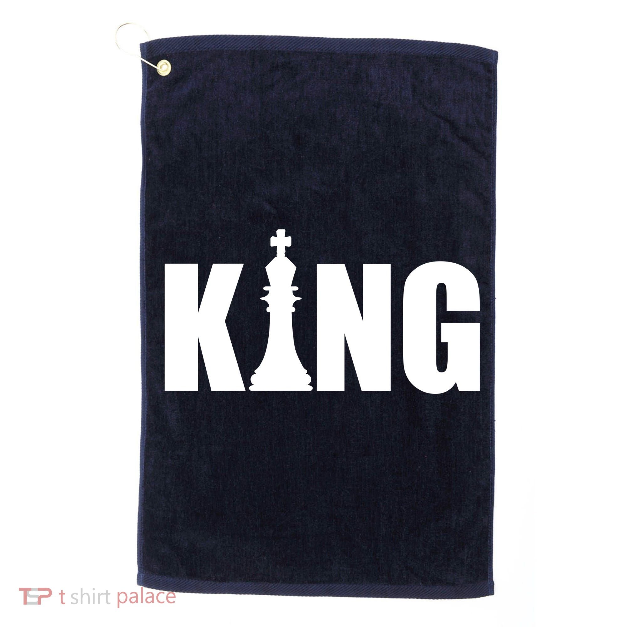 Chess King of the Game Logo Golf Towel