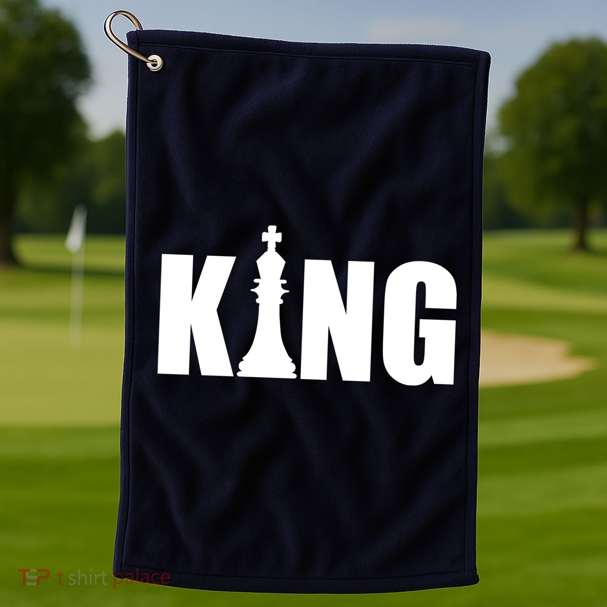 Chess King of the Game Logo Golf Towel