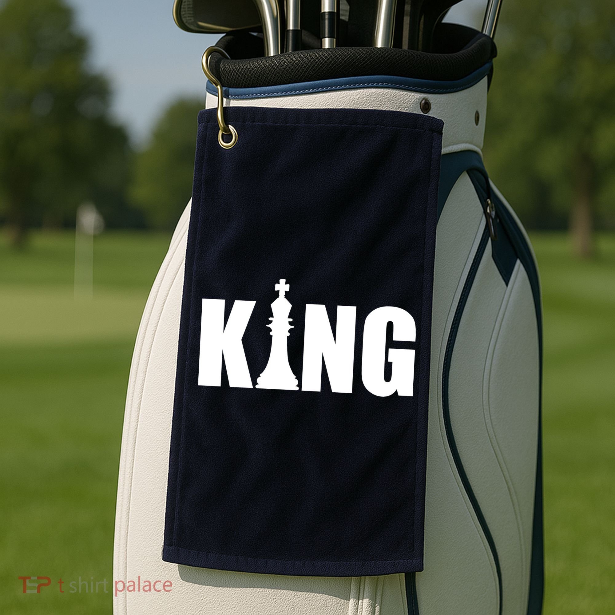 Chess King of the Game Logo Golf Towel