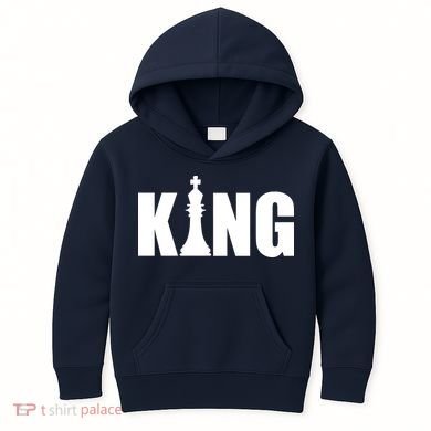Chess King of the Game Logo Kids Hoodie