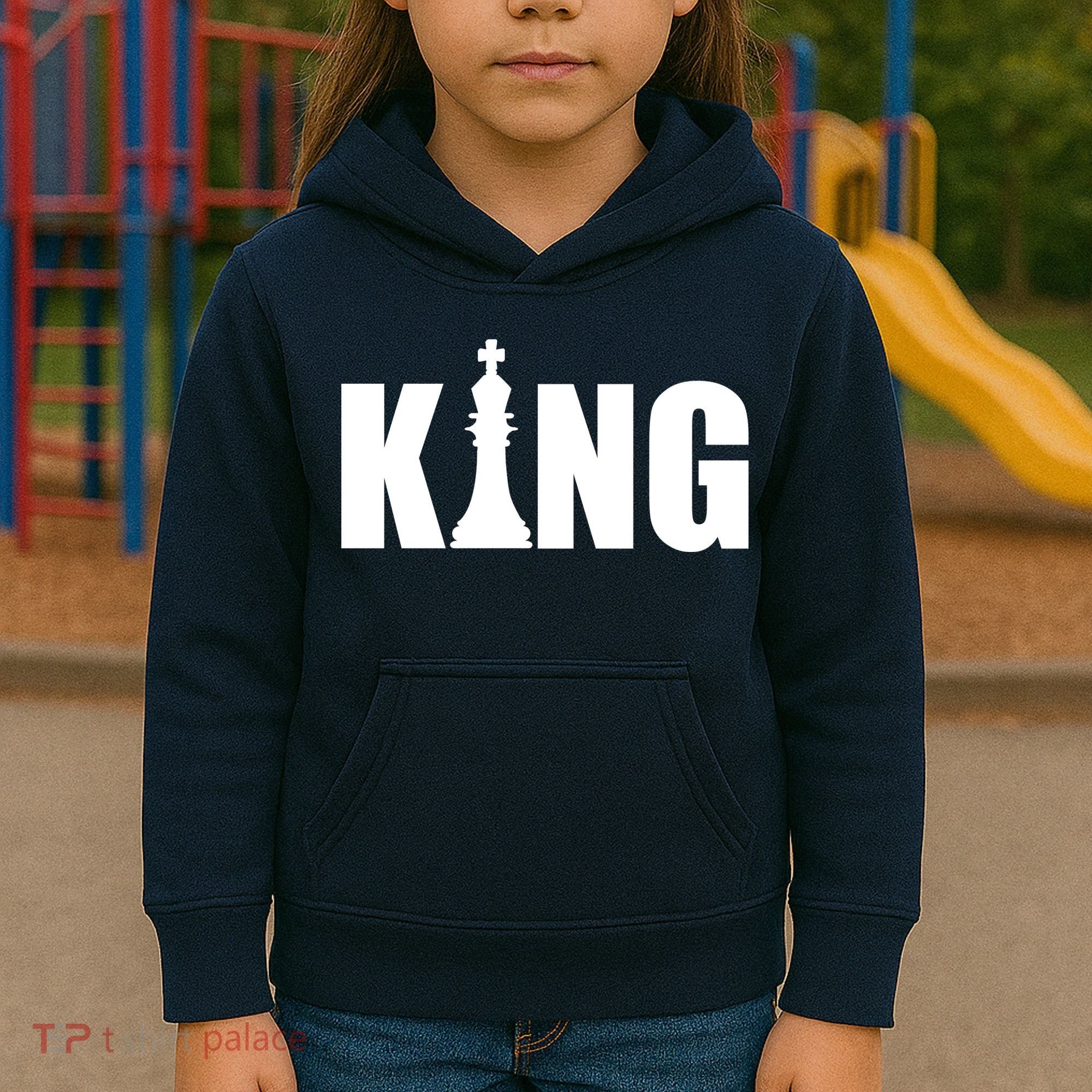 Chess King of the Game Logo Kids Hoodie