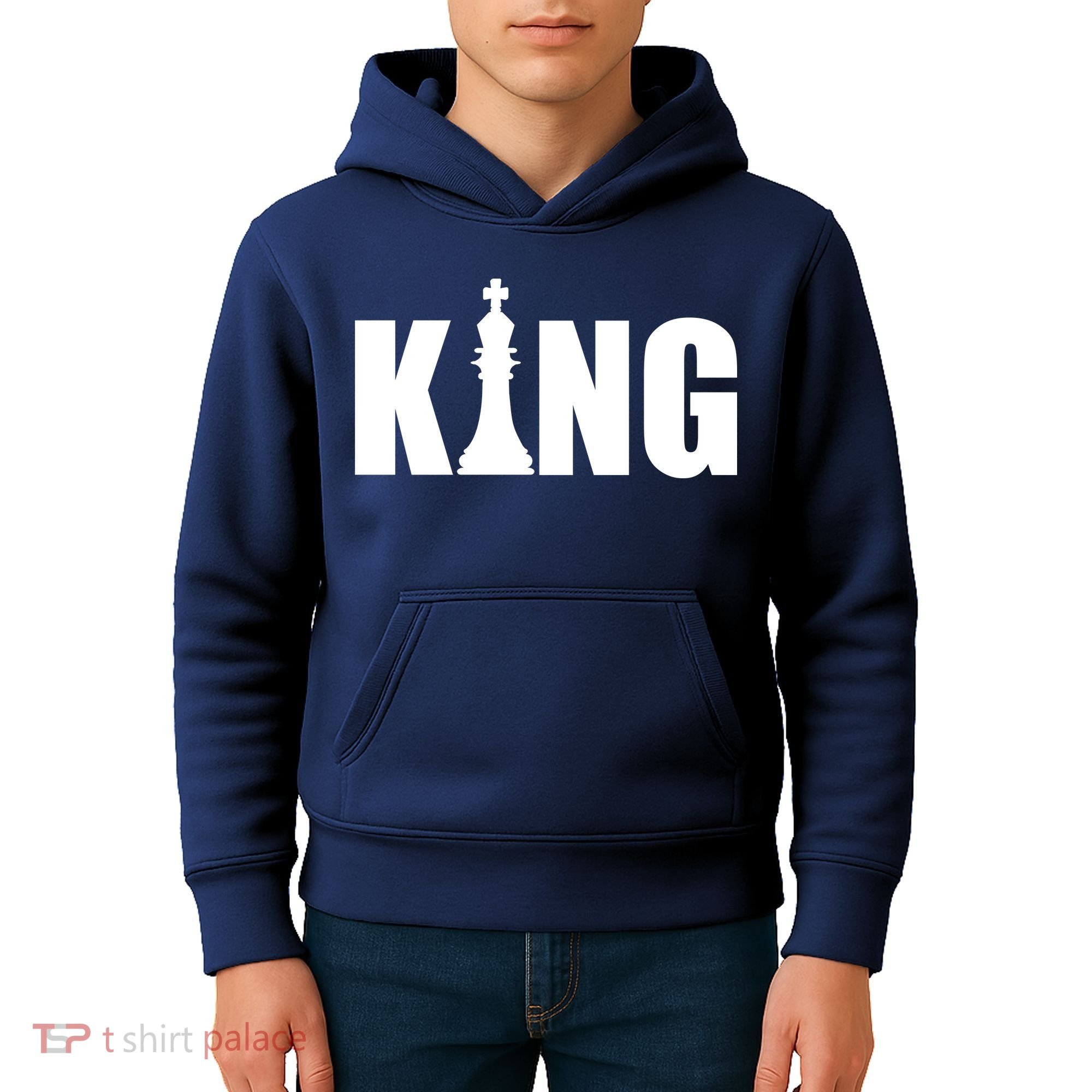 Chess King of the Game Logo Kids Hoodie