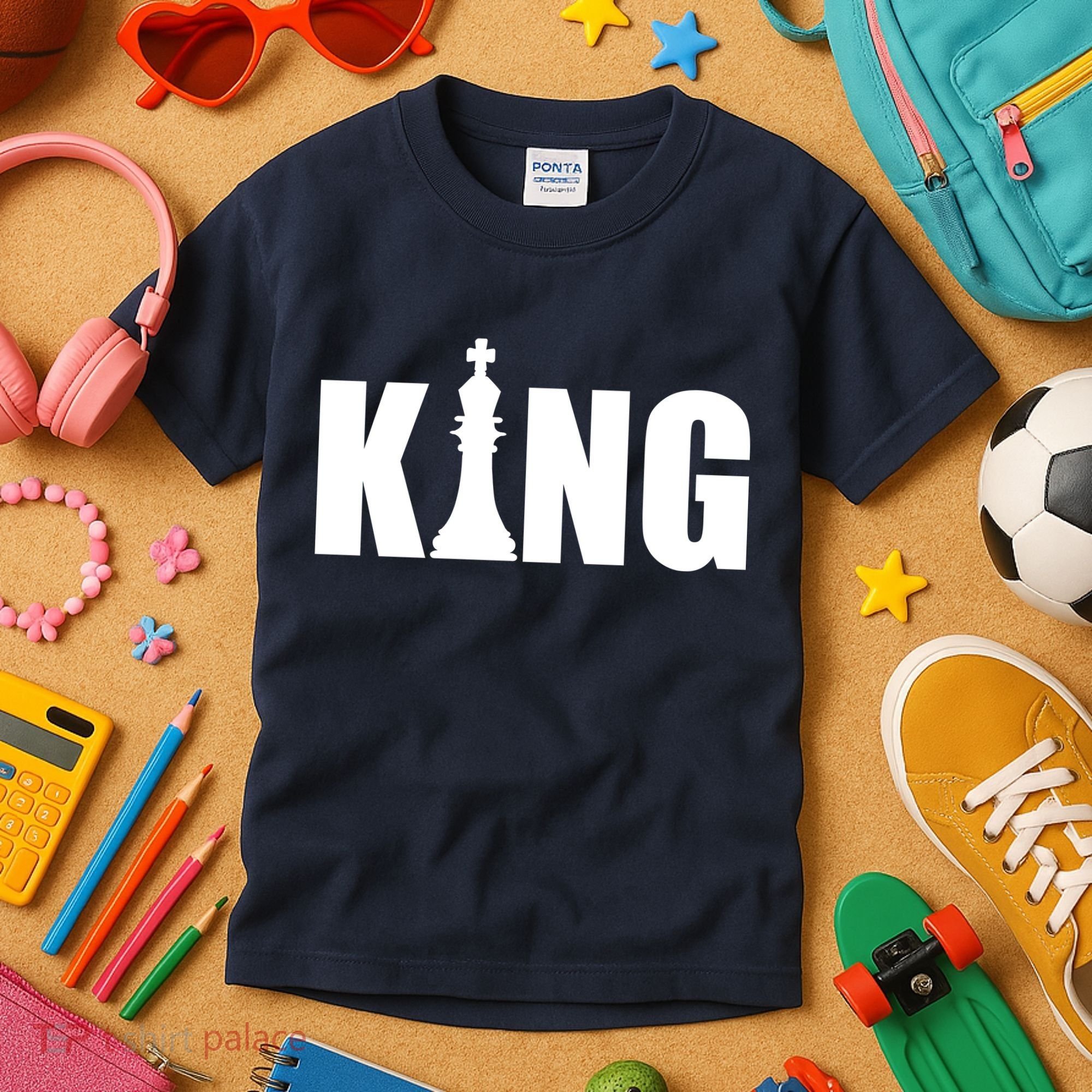 Chess King of the Game Logo Kids T-Shirt