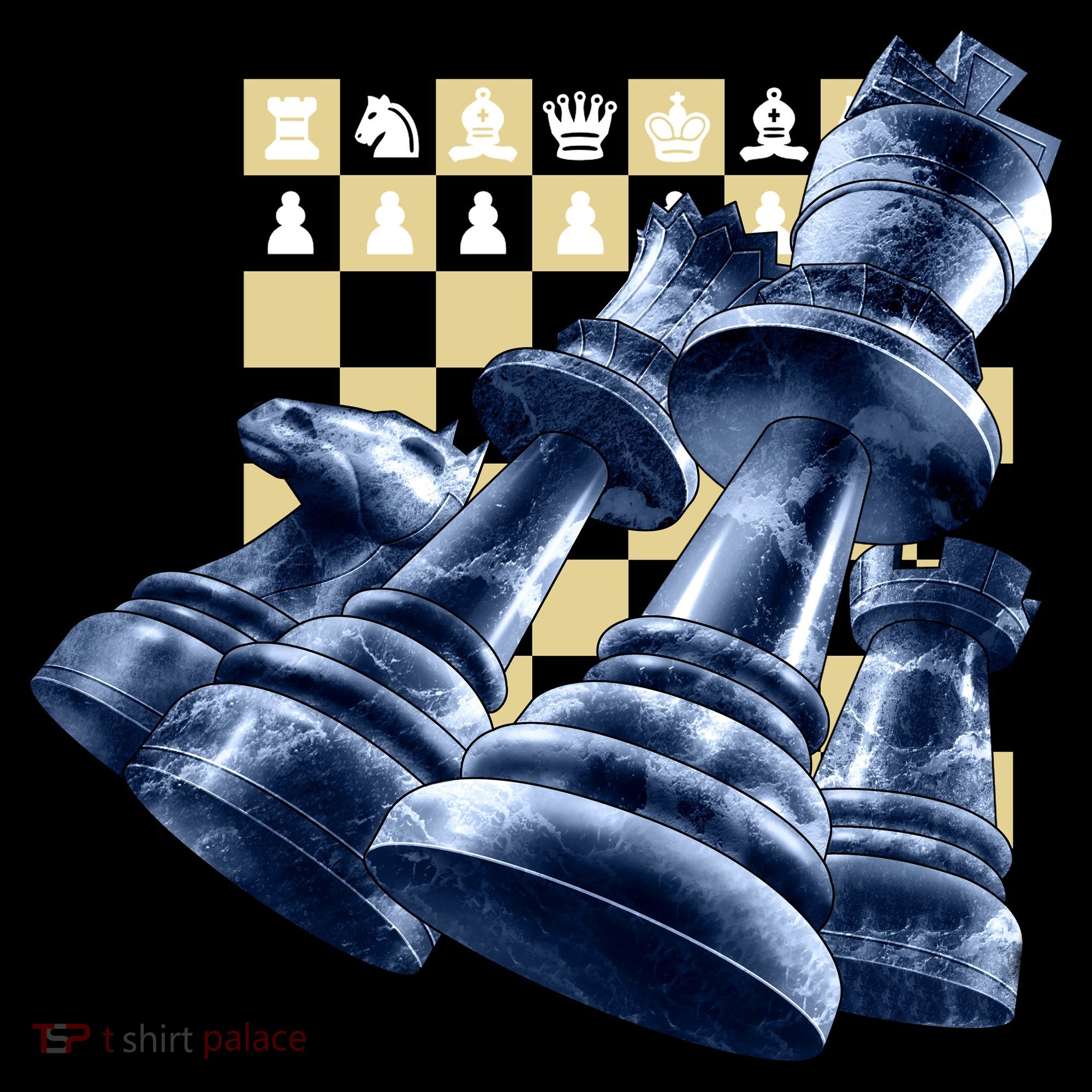 Chess Pieces USA-Made Doggie Bandana