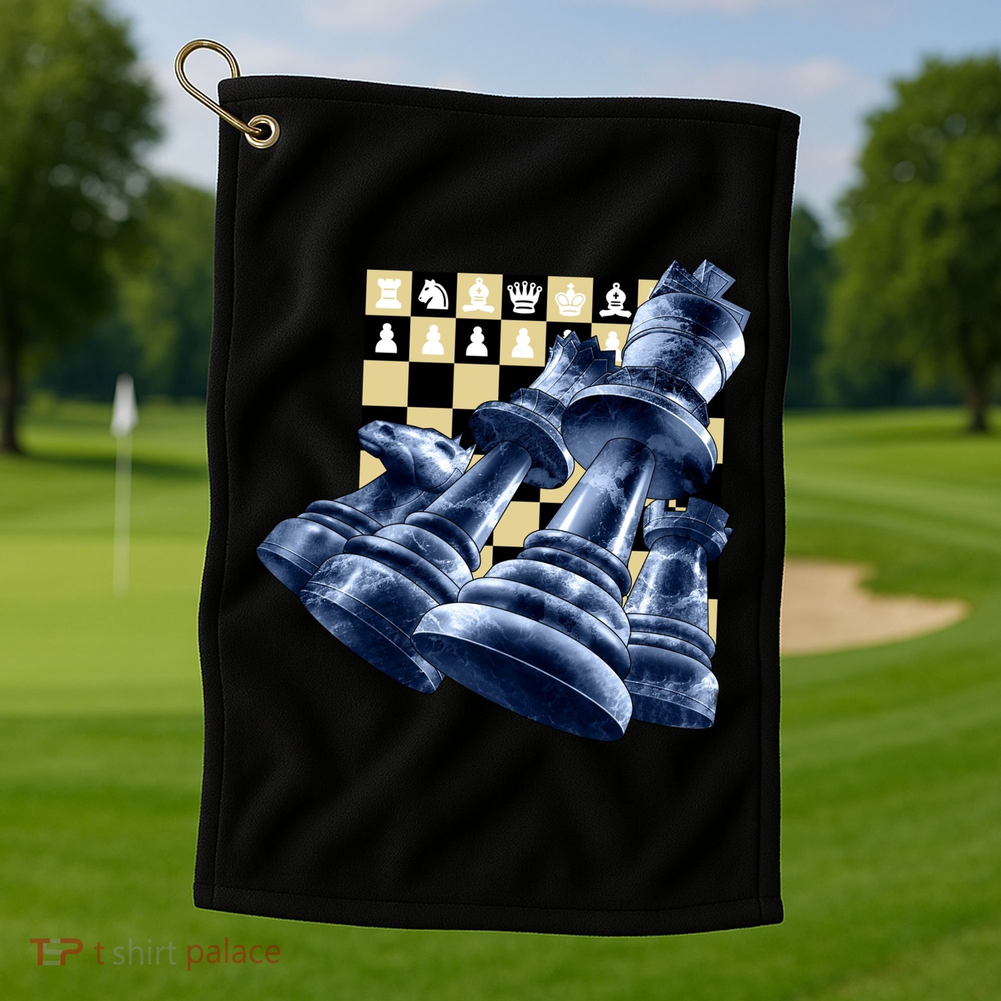 Chess Pieces Golf Towel