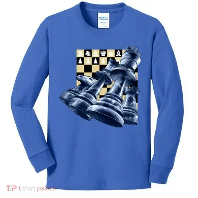 Chess Pieces Kids Long Sleeve Shirt