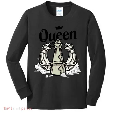 Chess Queen Kids Long Sleeve Shirt