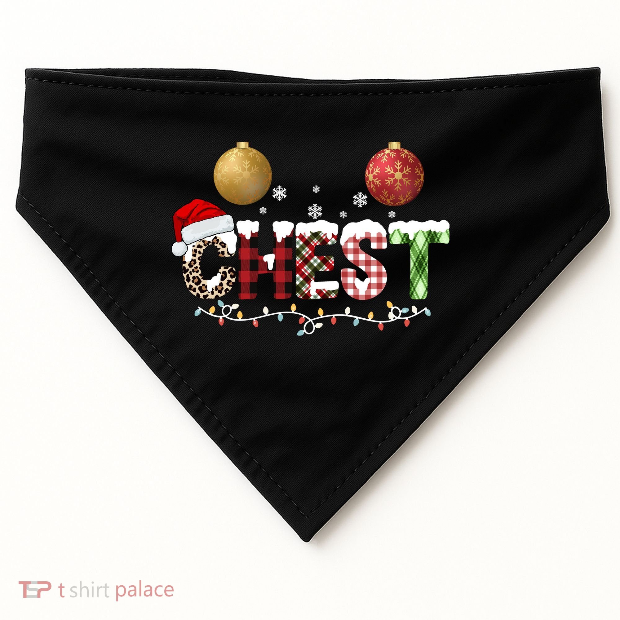 Chest Holiday Festive Christmas USA-Made Doggie Bandana