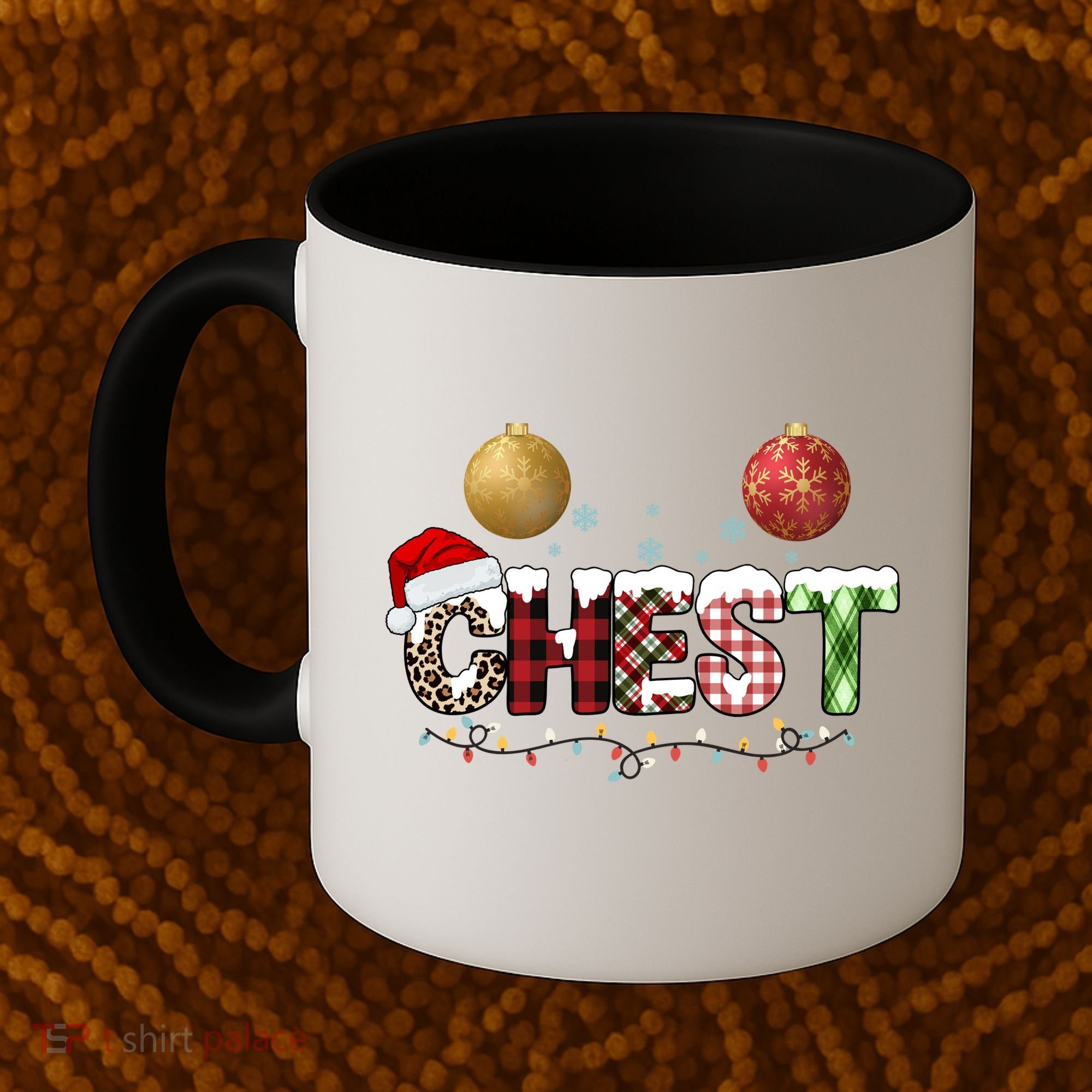Chest Holiday Festive Christmas Coffee Mug