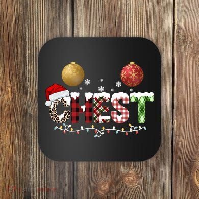 Chest Holiday Festive Christmas Coaster