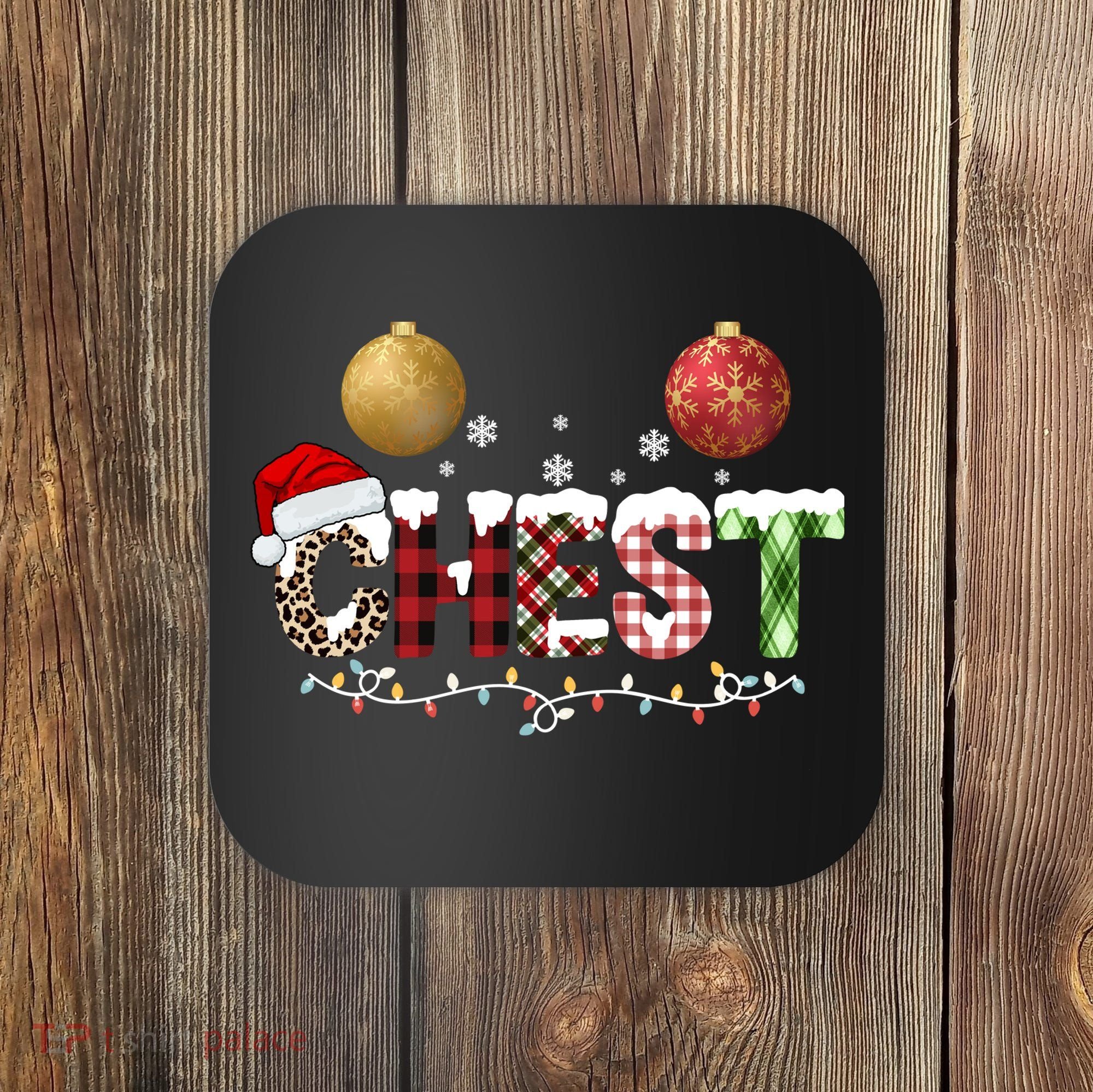 Chest Holiday Festive Christmas Coaster