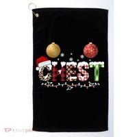 Chest Holiday Festive Christmas Golf Towel thumb 0