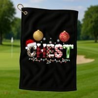 Chest Holiday Festive Christmas Golf Towel thumb 1