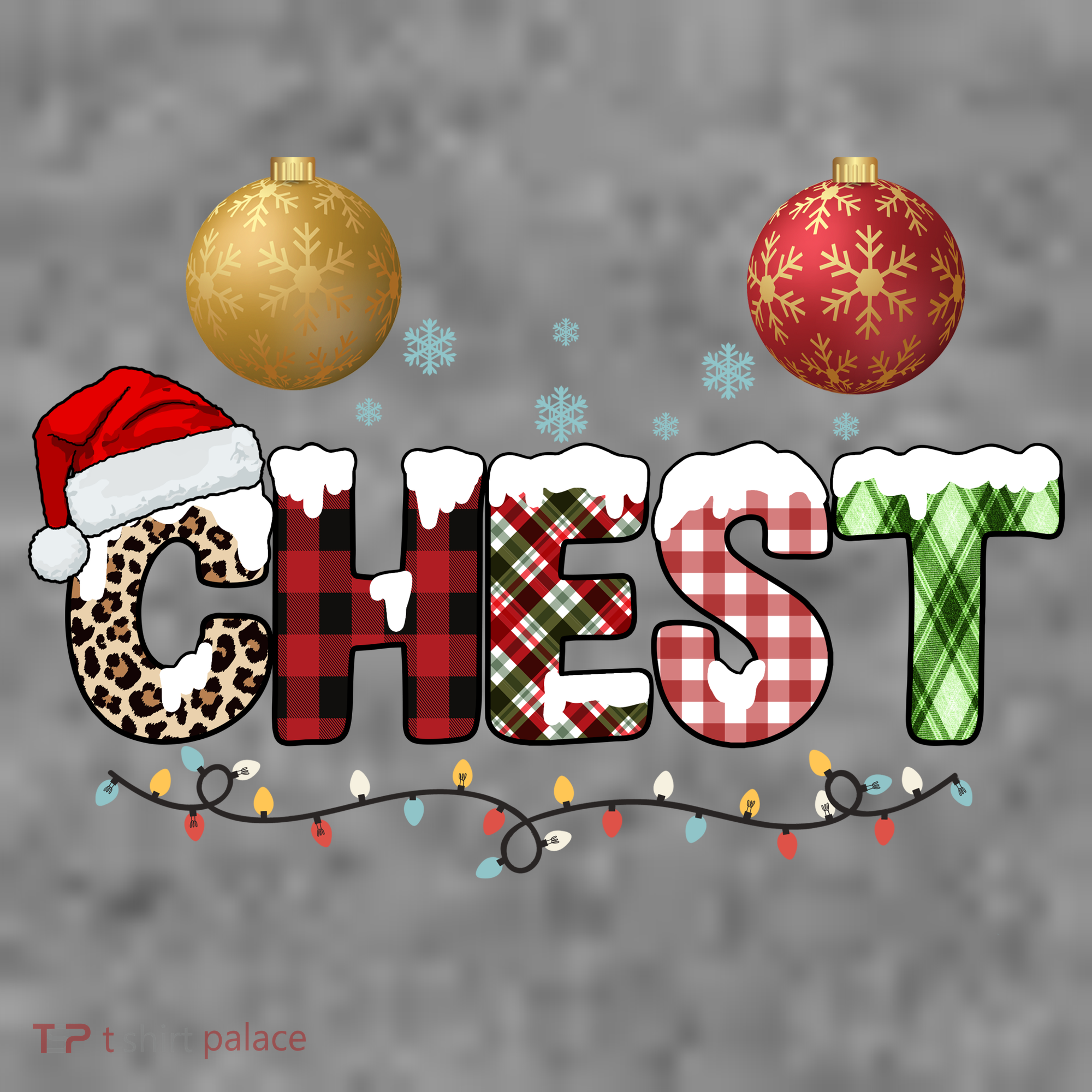 Chest Holiday Festive Christmas Hoodie