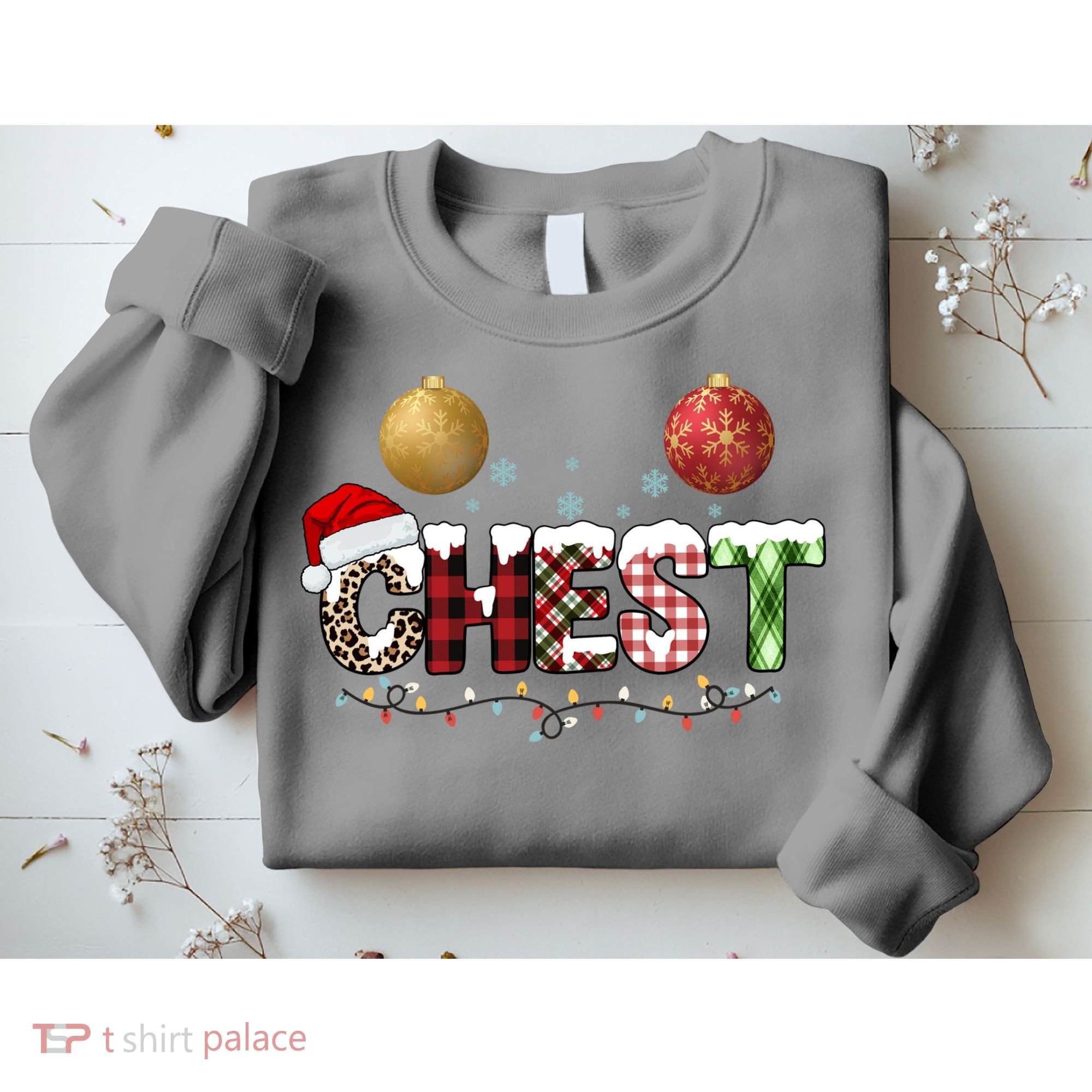 Chest Holiday Festive Christmas Sweatshirt