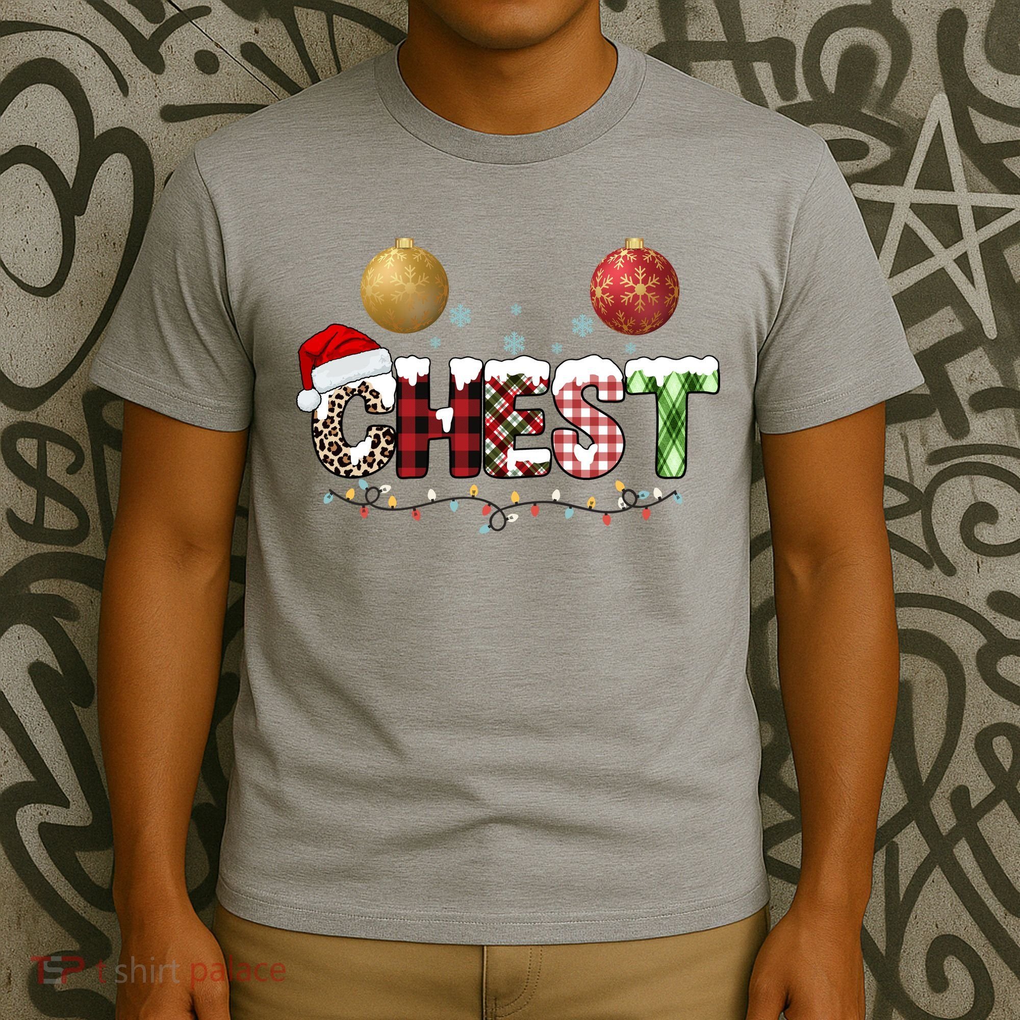 Chest Holiday Festive Christmas T-Shirt