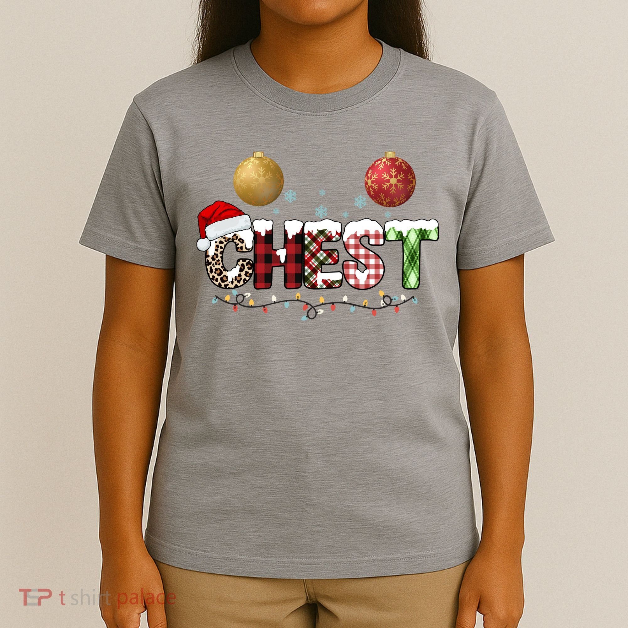 Chest Holiday Festive Christmas T-Shirt