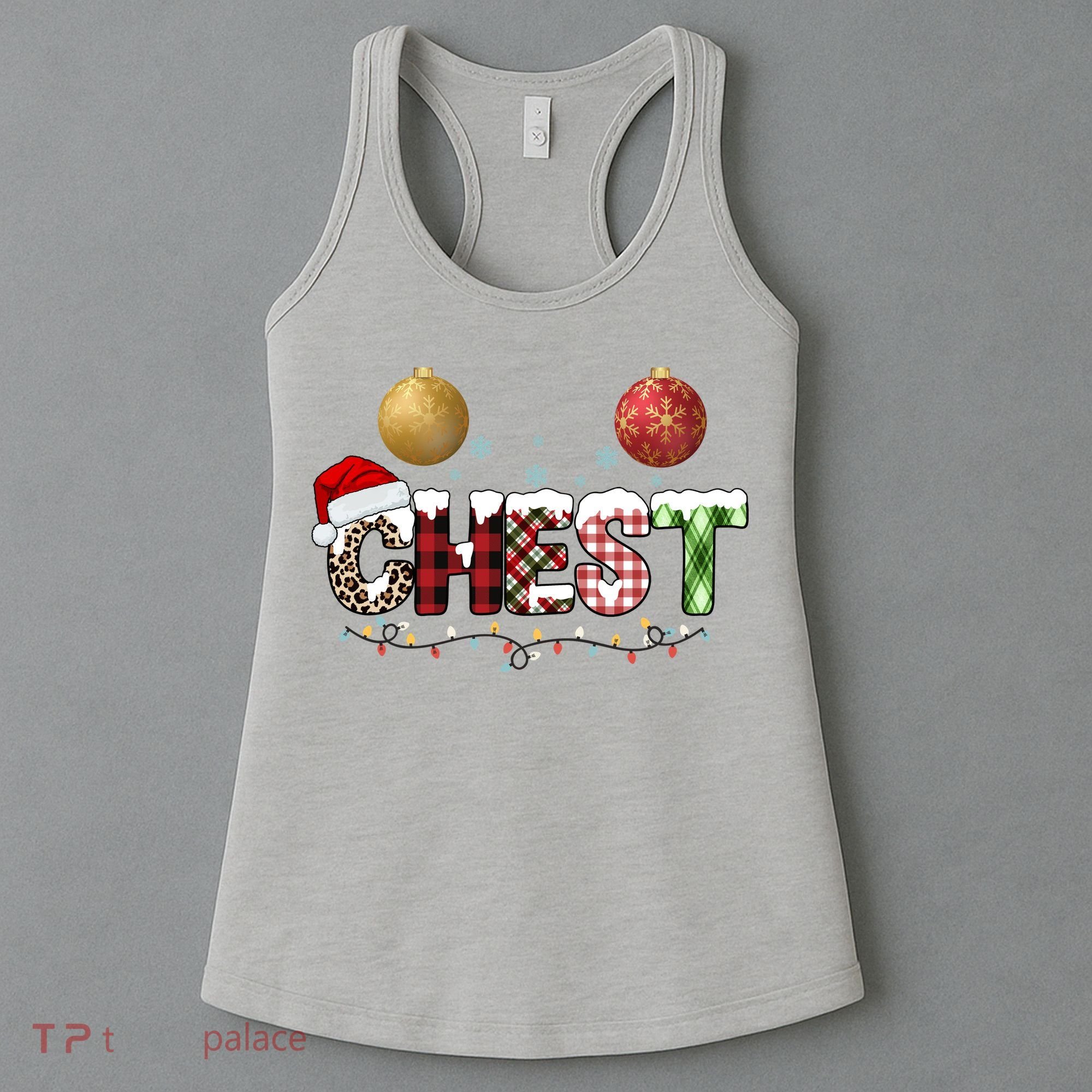 Chest Holiday Festive Christmas Women's Tank Top