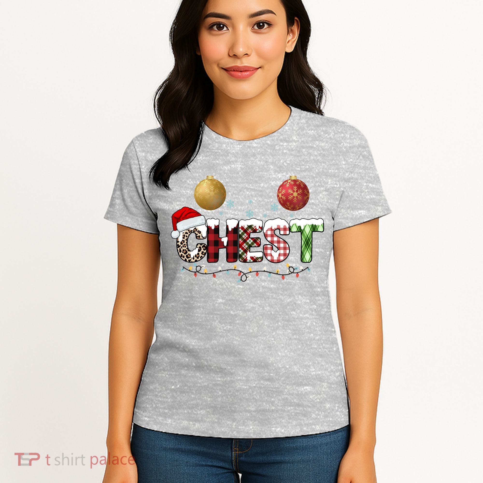 Chest Holiday Festive Christmas Women's T-Shirt