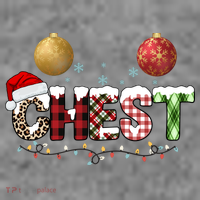 Chest Holiday Festive Christmas Kids Sweatshirt thumb 2