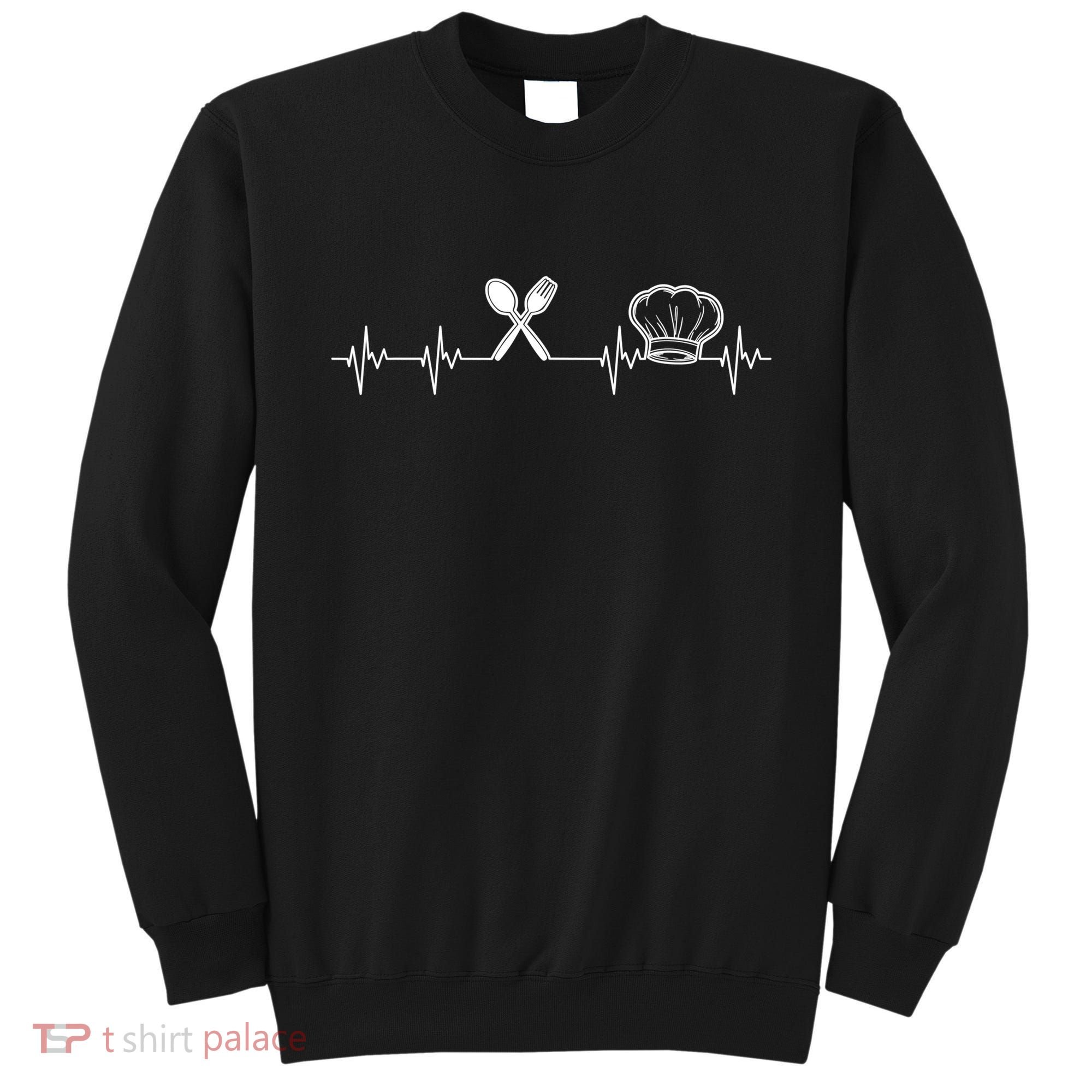 Chef Heartbeat Funny Culinary Chef Gift Cooking Lover TShirt Sweatshirt