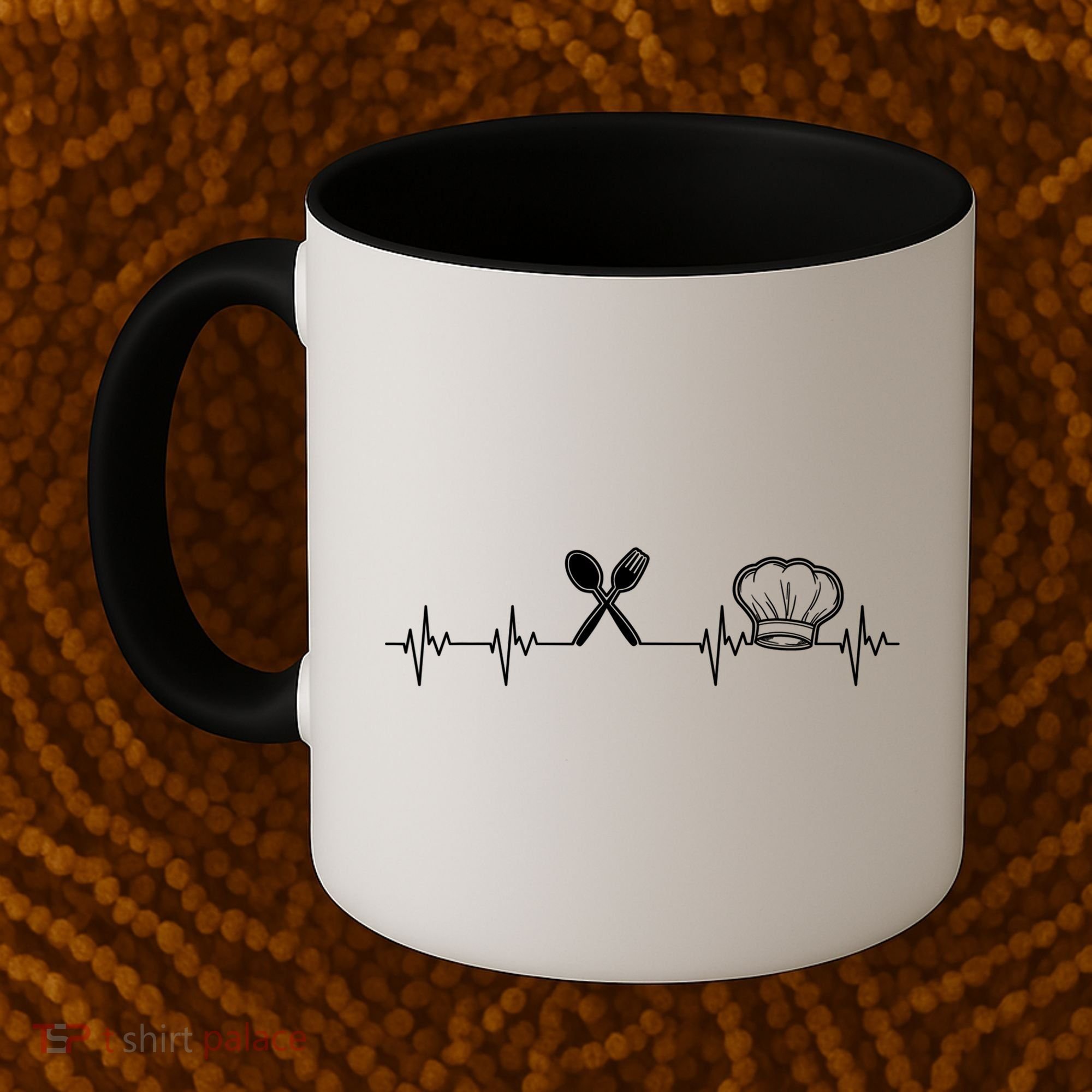 Chef Heartbeat Funny Culinary Chef Gift Cooking Lover TShirt Coffee Mug