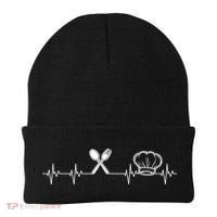 Chef Heartbeat Funny Culinary Chef Gift Cooking Lover TShirt Beanie thumb 0