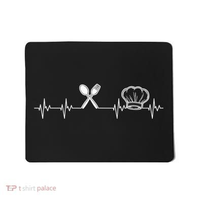 Chef Heartbeat Funny Culinary Chef Gift Cooking Lover TShirt Mousepad