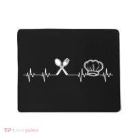 Chef Heartbeat Funny Culinary Chef Gift Cooking Lover TShirt Mousepad thumb 0