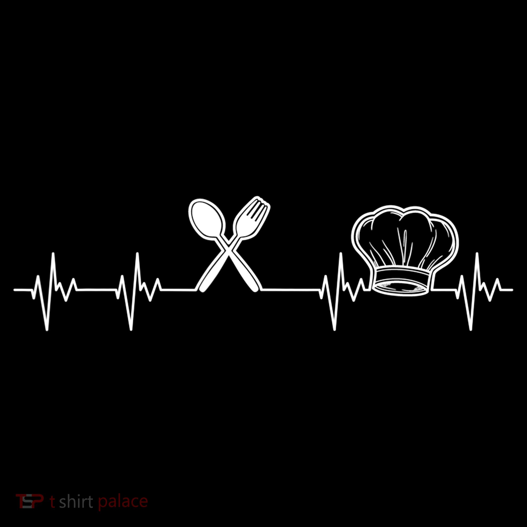 Chef Heartbeat Funny Culinary Chef Gift Cooking Lover TShirt Baby Bodysuit