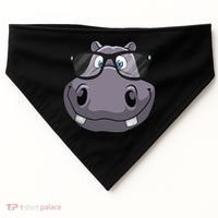 Cool Hippo For Reading Hippopotamus Zoo USA-Made Doggie Bandana thumb 0