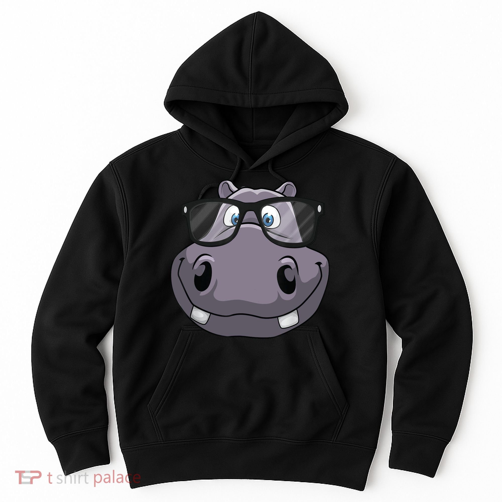 Cool Hippo For Reading Hippopotamus Zoo Hoodie