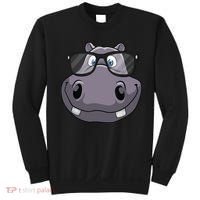 Cool Hippo For Reading Hippopotamus Zoo Sweatshirt thumb 0