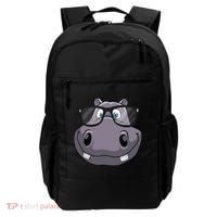 Cool Hippo For Reading Hippopotamus Zoo Backpack thumb 0
