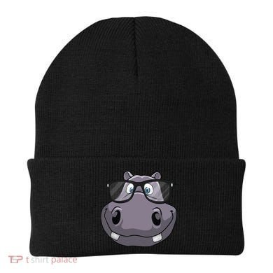 Cool Hippo For Reading Hippopotamus Zoo Beanie