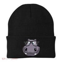 Cool Hippo For Reading Hippopotamus Zoo Beanie thumb 0