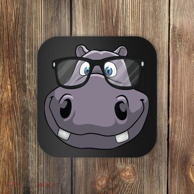 Cool Hippo For Reading Hippopotamus Zoo Coaster