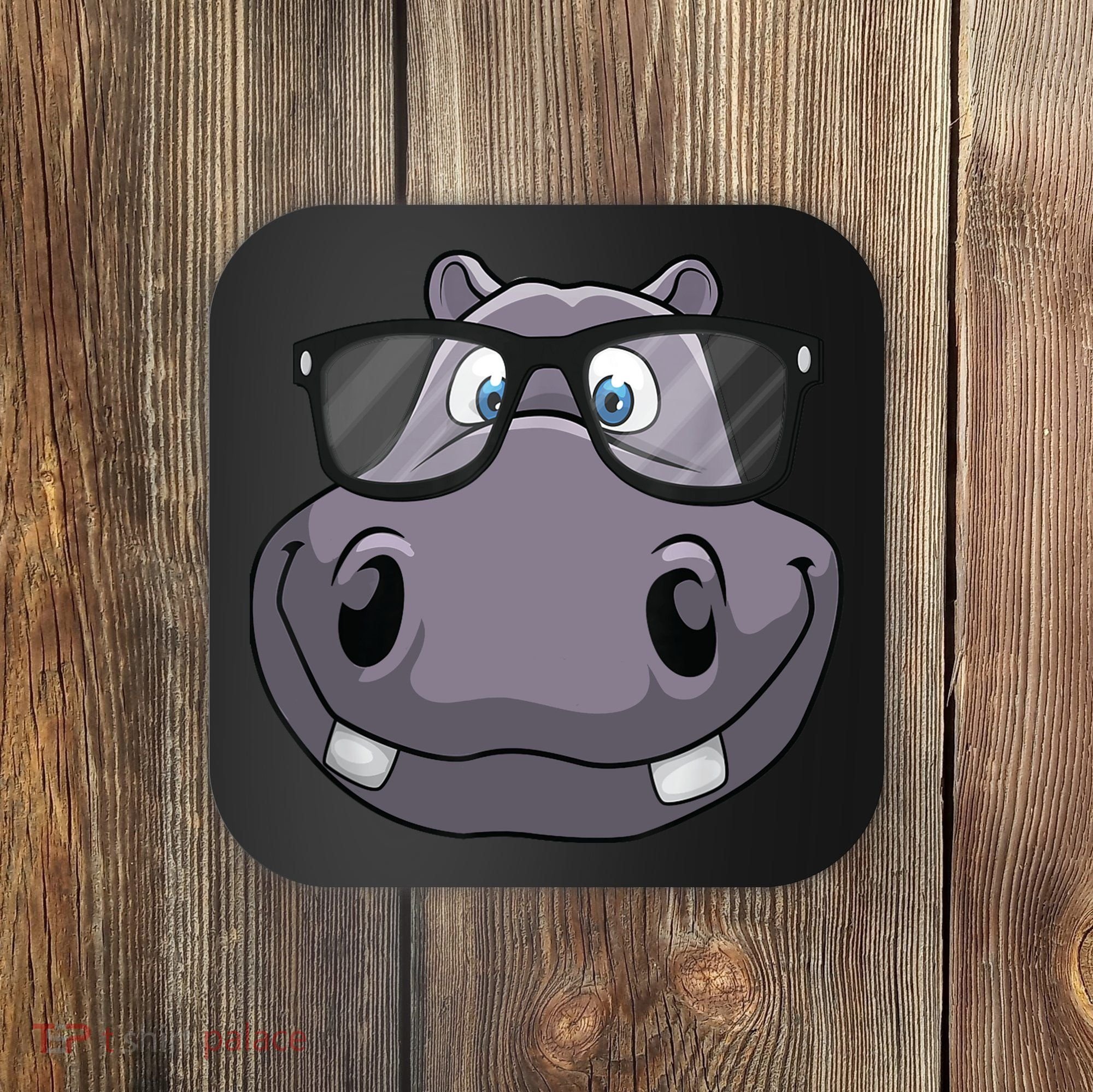 Cool Hippo For Reading Hippopotamus Zoo Coaster