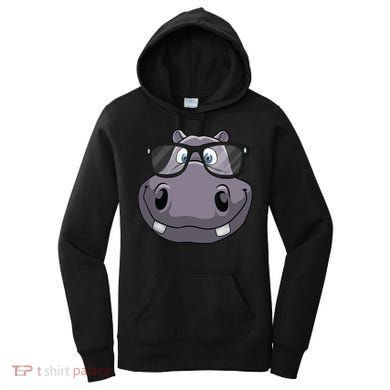 Cool Hippo For Reading Hippopotamus Zoo Women's Hoodie